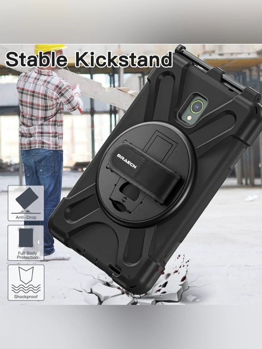 Case for Samsung Galaxy Tab Active 5 / Active 3-8” Rugged Protective Cover.